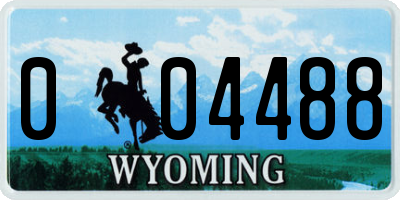 WY license plate 004488