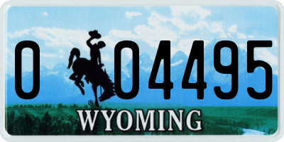 WY license plate 004495