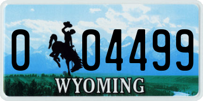 WY license plate 004499