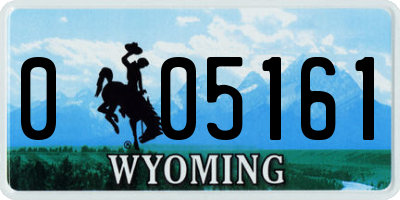 WY license plate 005161