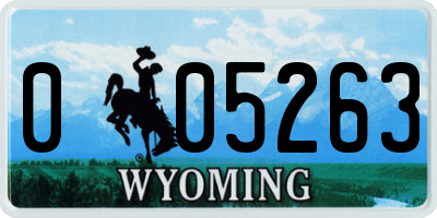 WY license plate 005263