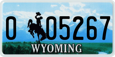 WY license plate 005267