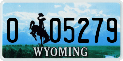 WY license plate 005279