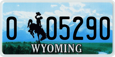 WY license plate 005290
