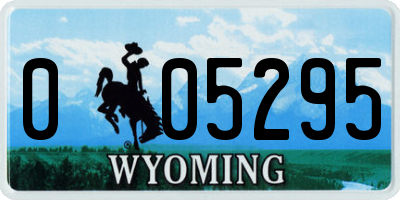 WY license plate 005295