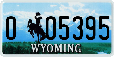 WY license plate 005395