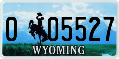 WY license plate 005527