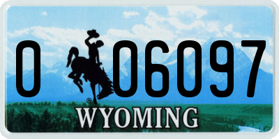 WY license plate 006097