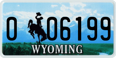 WY license plate 006199