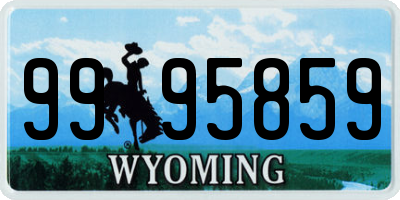 WY license plate 9995859