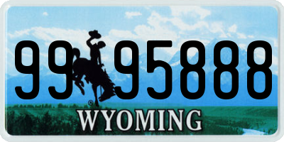 WY license plate 9995888