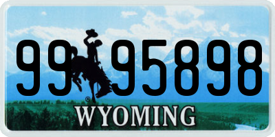 WY license plate 9995898
