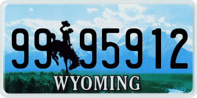 WY license plate 9995912