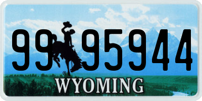 WY license plate 9995944