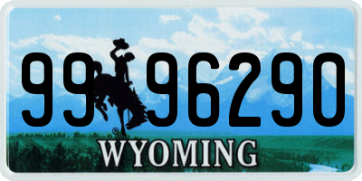 WY license plate 9996290