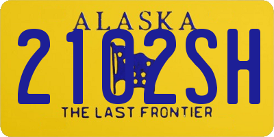 AK license plate 2102SH