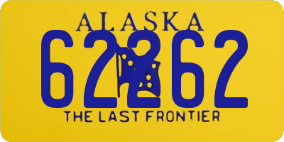 AK license plate 62262