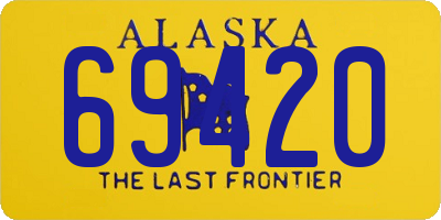 AK license plate 69420