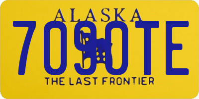 AK license plate 7090TE