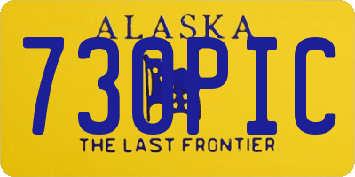 AK license plate 730PIC