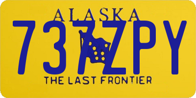 AK license plate 737ZPY