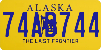 AK license plate 74AD744