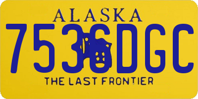 AK license plate 7536DGC