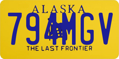 AK license plate 794MGV