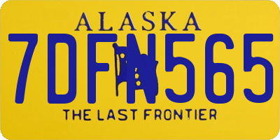 AK license plate 7DFN565