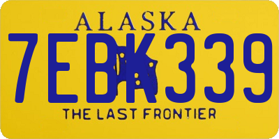 AK license plate 7EBK339