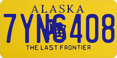 AK license plate 7YNC408