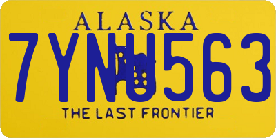 AK license plate 7YNU563