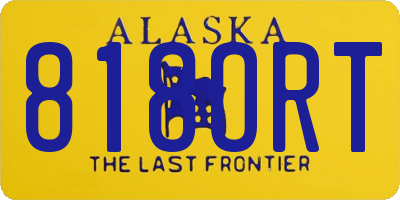 AK license plate 818ORT