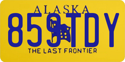 AK license plate 859TDY