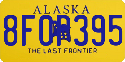 AK license plate 8F0P395