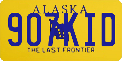 AK license plate 907KID