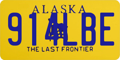 AK license plate 914LBE