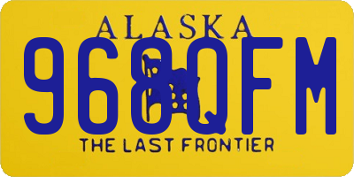 AK license plate 968QFM