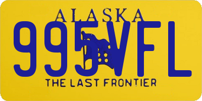 AK license plate 995VFL