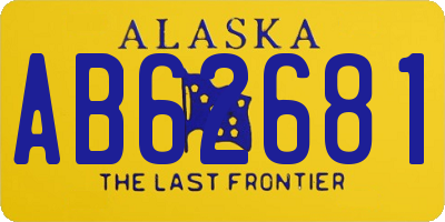 AK license plate AB62681