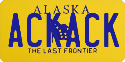 AK license plate ACKACK