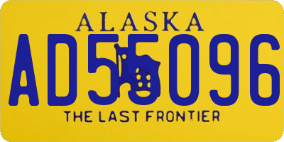 AK license plate AD55096