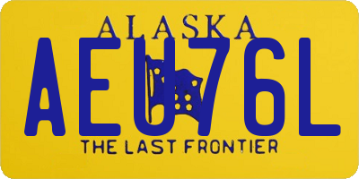 AK license plate AEU76L