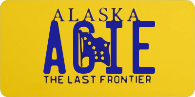 AK license plate AGIE