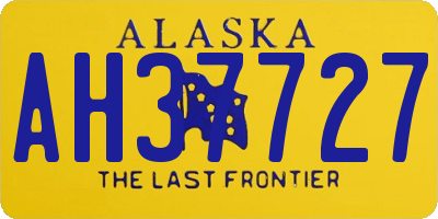 AK license plate AH37727