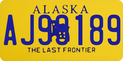 AK license plate AJ99189