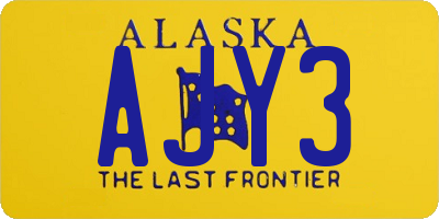 AK license plate AJY3