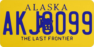 AK license plate AKJ8099