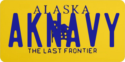 AK license plate AKNAVY