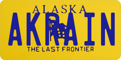 AK license plate AKRAIN